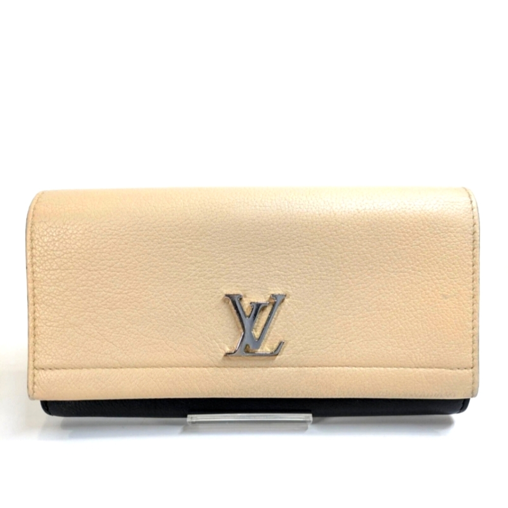 Louis Vuitton Portefeuille lockme wallet Ivory & Black EUC - Authentic